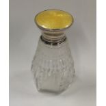 A silver and enamel scent bottle. Approx. 100 gram