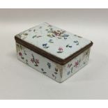 A Georgian porcelain mounted box decorated with fl