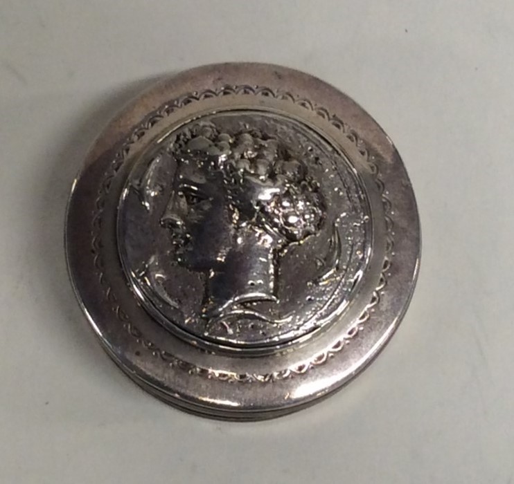 A Georgian silver counter box with lift-off cover