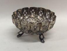 A circular Eastern silver bonbon dish. Approx. 61