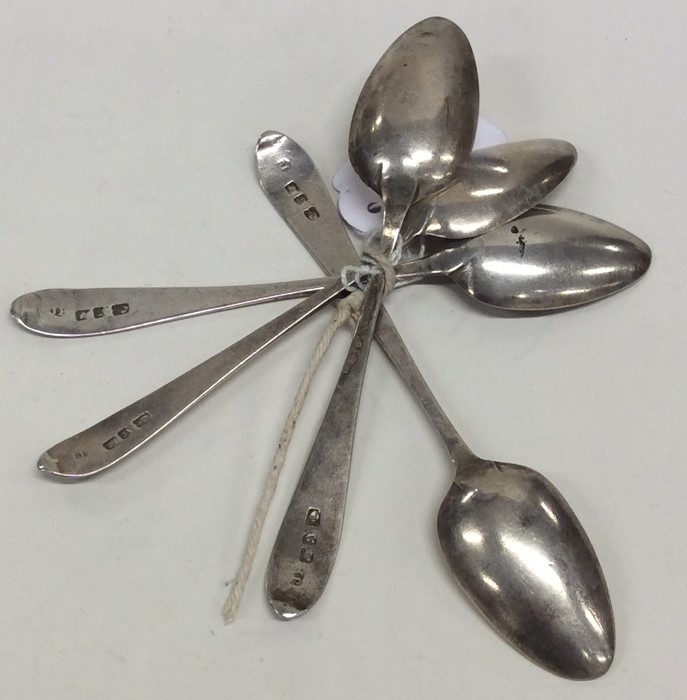 DUBLIN: A set of four Georgian silver teaspoons wi - Image 2 of 2