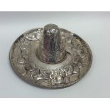 A novelty Mexican silver pin dish in the form of a