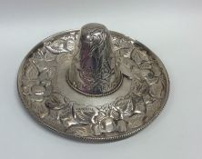 A novelty Mexican silver pin dish in the form of a