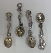 A good set of Victorian silver spoons profusely de