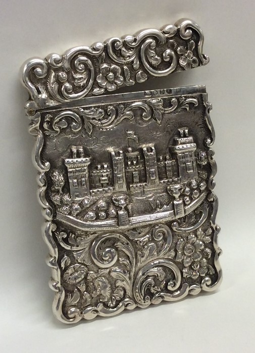 A good castle top silver card case heavily embosse - Image 2 of 2