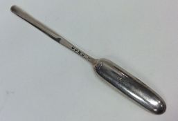 A Georgian silver double ended marrow scoop. Londo