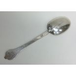 A good James II rat tail / dog nose silver trefid spoon.