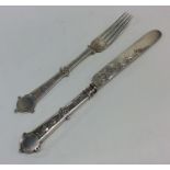 A Victorian silver two piece christening set with