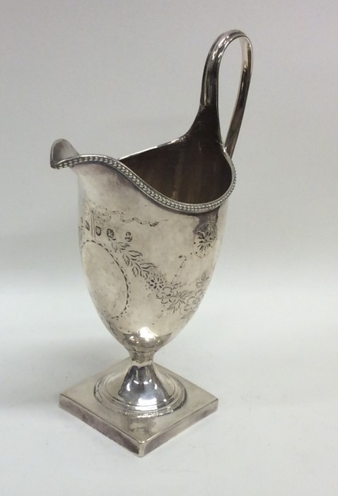 A Georgian Adams' style cream jug on square base w - Image 2 of 2