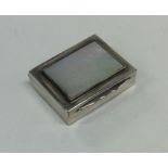 A good quality rectangular silver and MOP hinged t