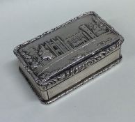 A good Georgian silver snuff box attractively deco