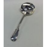 A silver fiddle and thread pattern ladle. London.