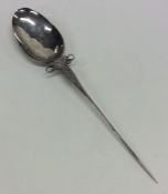 A good quality Continental silver pin top spoon de