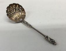 A good quality apostle top silver sifter spoon. Ap