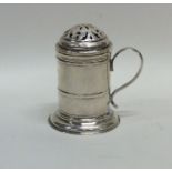 A Georgian silver muffiniere of typical design on