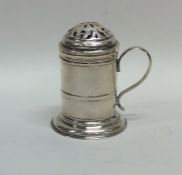 A Georgian silver muffiniere of typical design on