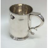 EXETER: A Georgian silver half pint mug of plain design