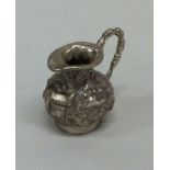 A novelty Chinese silver miniature ewer. Punched '