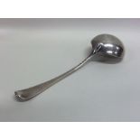 A Georgian silver OE pattern sauce ladle with cres