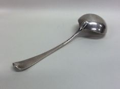 A Georgian silver OE pattern sauce ladle with cres