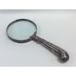An Edwardian silver mounted magnifier. Approx. 284