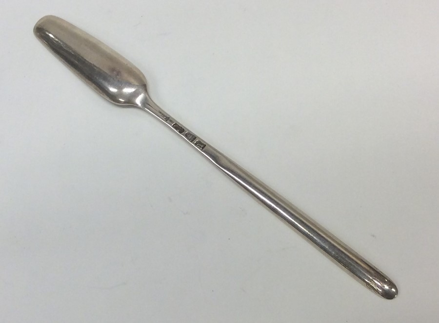 A Georgian silver bottom marked marrow scoop. Lond