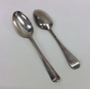 A pair of Georgian silver Hanoverian pattern desse