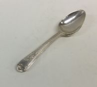A set of four Georgian silver bright cut teaspoons