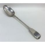 A heavy fiddle pattern silver basting spoon engrav