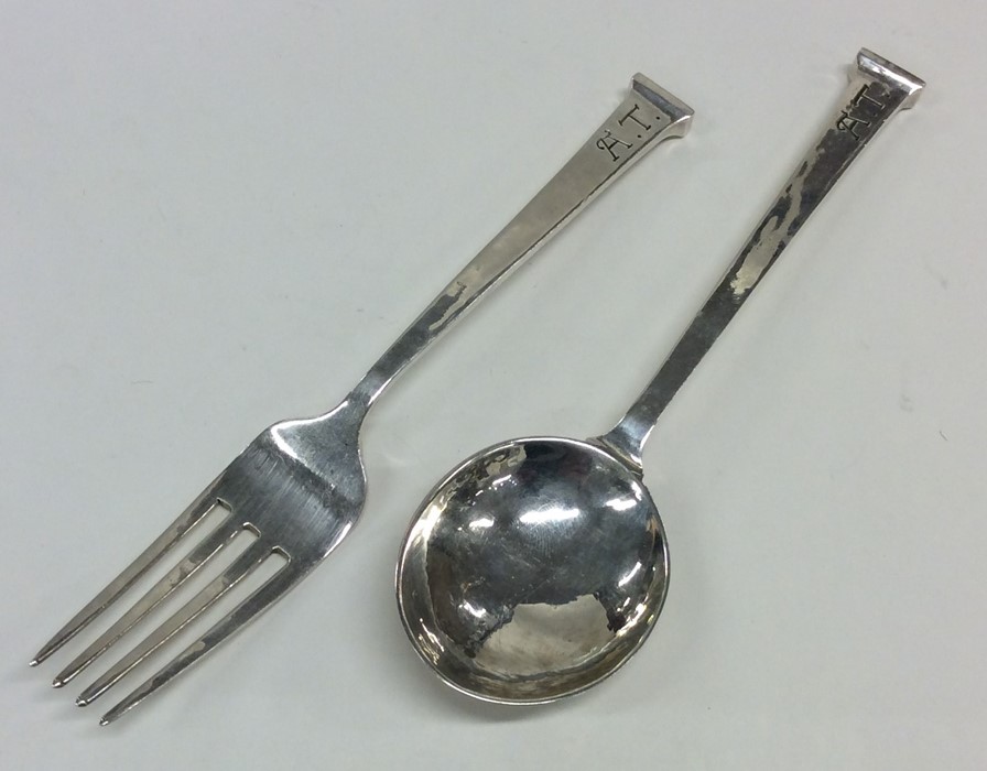 OMAR RAMSDEN: A rare two piece silver christening