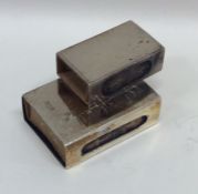 An engine turned silver match case together with o