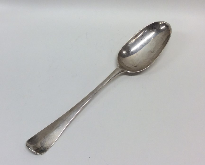 A Georgian Hanoverian pattern silver spoon. London