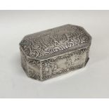 A good Victorian hinged top silver box with winged