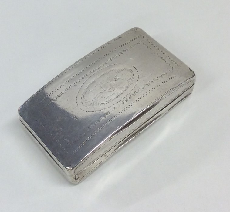 A Georgian silver shaped snuff box with wriggle wo - Image 2 of 2