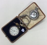 A gent's silver open faced pocket watch together w