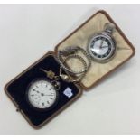 A gent's silver open faced pocket watch together w