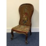 A Victorian high back nurse's chair. Est. £25 - £3