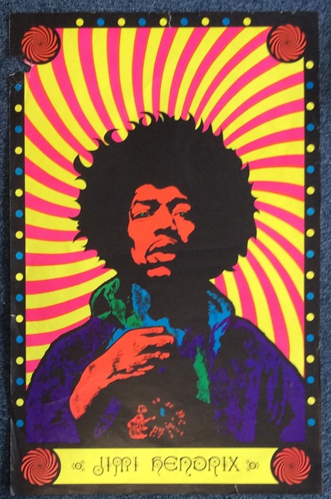 Two Jimi Hendrix posters, both approx. 87 cms x 56 cms; together - Image 3 of 3