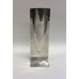 A stylish silver vase of modernistic design with s