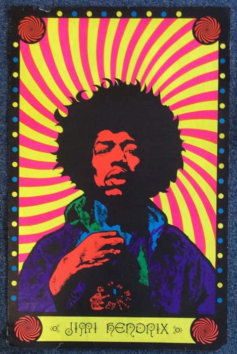 Two Jimi Hendrix posters, both approx. 87 cms x 56 cms; together - Image 2 of 3