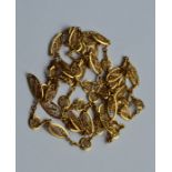 A fine quality French 15 carat gold guard chain wi