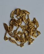 A fine quality French 15 carat gold guard chain wi