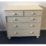 A painted pine chest of five drawers. Est. £50 - £