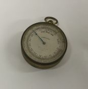 A small brass mounted barometer. By Bollond of Lon