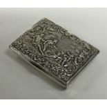 A George II silver snuff box attractively decorate
