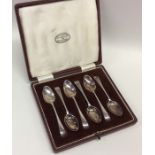 A set of six Edwardian silver OE pattern teaspoons