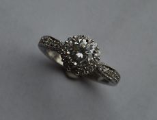 A good large diamond cocktail ring, the central st