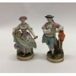 A pair of attractive Meissen style figures, (The G