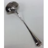 A heavy Chester silver soup ladle. By RK. Approx.