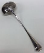 A heavy Chester silver soup ladle. By RK. Approx.